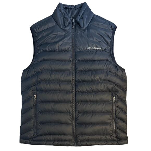 Eddie Bauer Men's Cirruslite 650 Fill Goose Down Puffer Vest Black Size Medium - Picture 1 of 12
